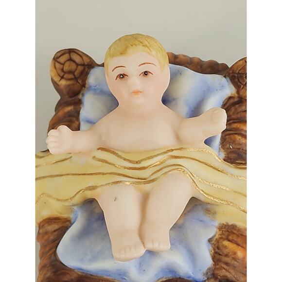 Kinkade Christ Child Baby Jesus 2 1/4" Hawthorne Village 2001 Holy Family Vtg - Picture 2 of 13